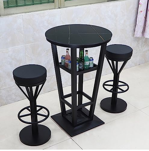 BNNP Bartisch Bartisch Modern Minimalistisch Metall Bar Hochtisch Stuhl High Bar Home Casual Weintisch für engen Raum (Farbe: A)