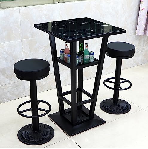 BNNP Bartisch Bartisch Modern Minimalistisch Metall Bar Hochtisch Stuhl High Bar Home Casual Weintisch für engen Raum (Farbe: A)